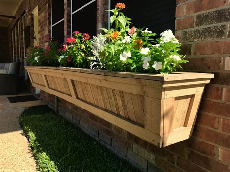 custom window flower boxes